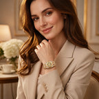 Aurelia™ Quartz Bracelet Watch — Command Every Room with Dazzling Confidence and Timeless Precision