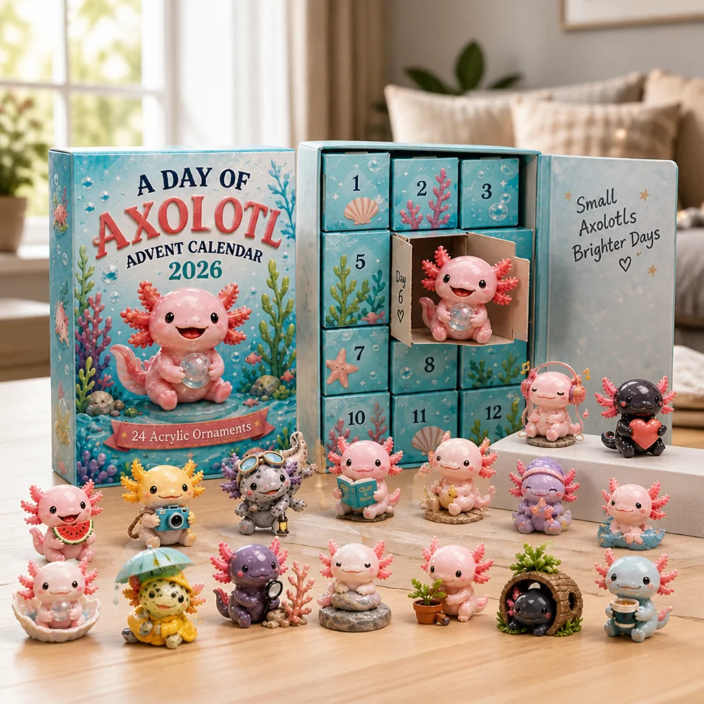 WhimsiLume™ Advent Calendar — Experience Daily Joy with 24 Magical Axolotl Surprises (24pcs)