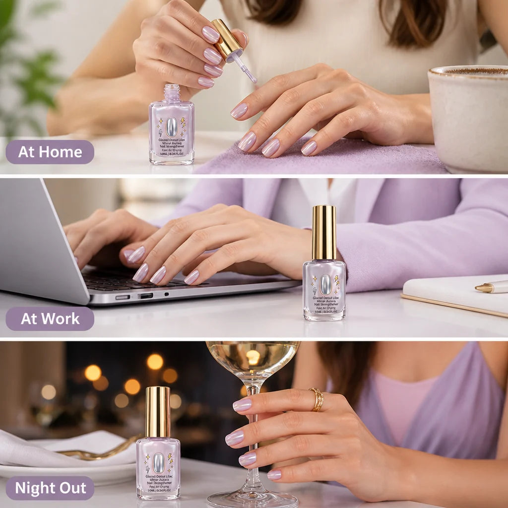 Lacivora™ Lilac Mirror Strengthener — Nails So Strong and Radiant, You’ll Own Every Room