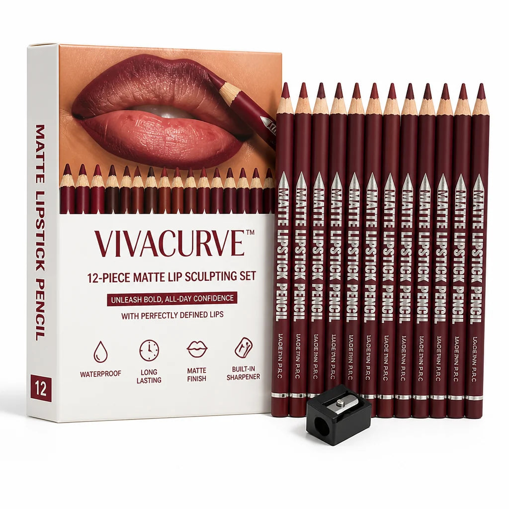 LipCanvas™ 12-Piece Matte Lip Sculpting Set — Unleash Bold, All-Day Confidence with Perfectly Defined Lips