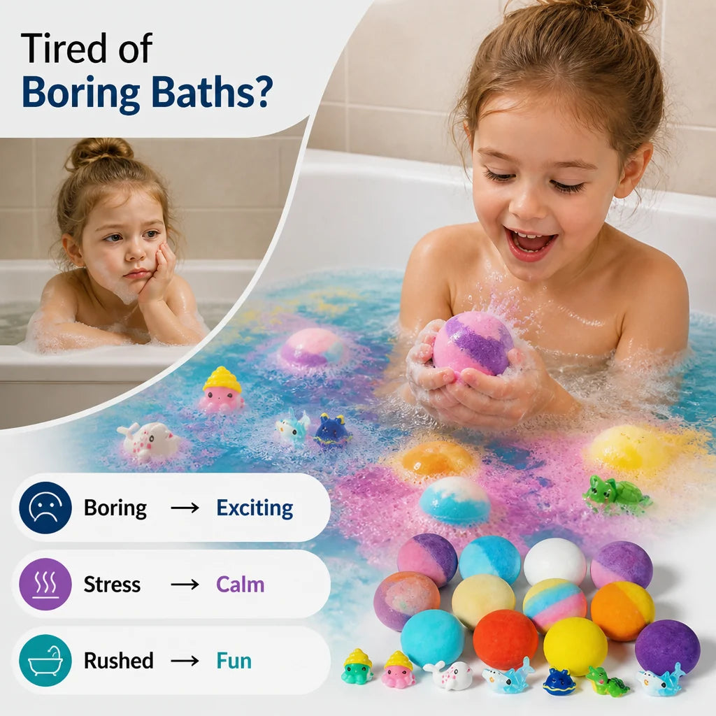 Bubblyxa™ Fizz Bombs — Turn Bath Time into a Colorful, Calming Treasure Hunt Your Kids Will Beg For