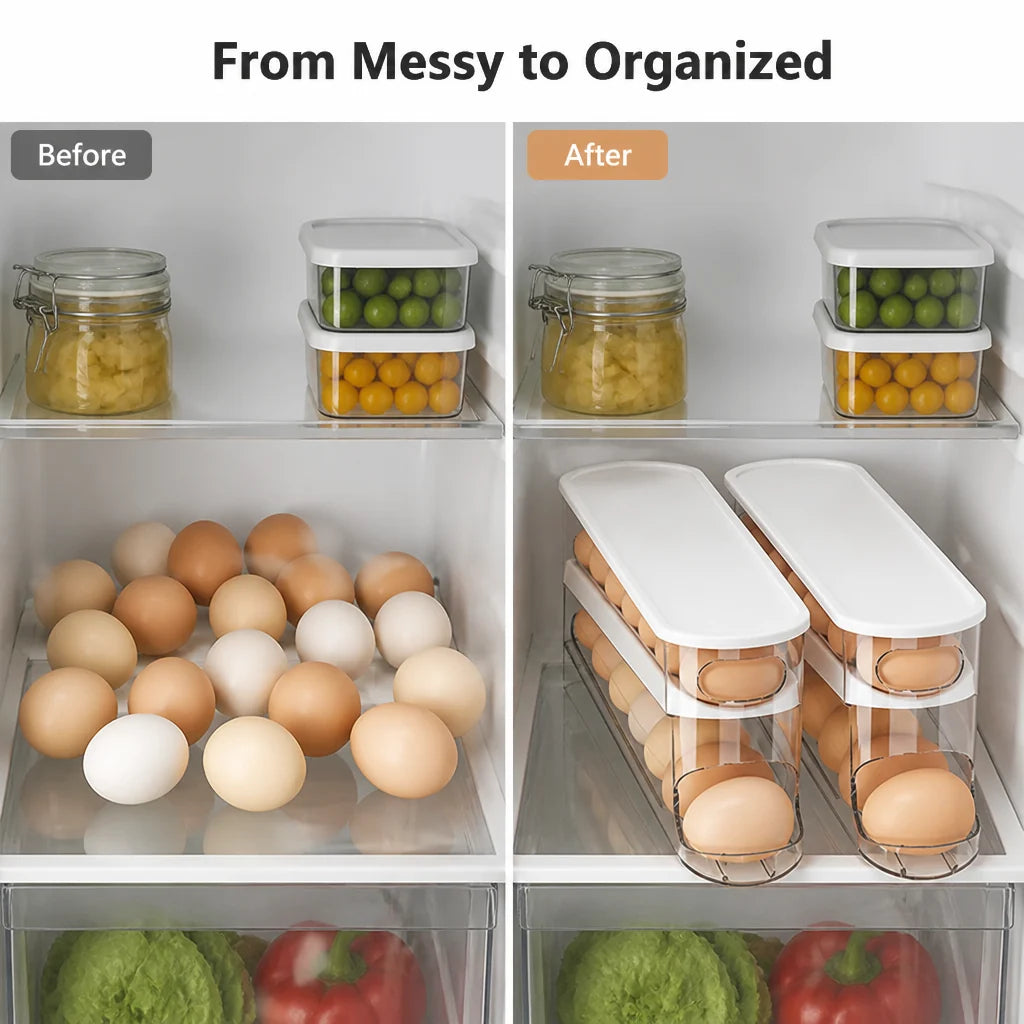 ShelfSway™ — Keep Every Egg Perfect and Your Fridge Instantly Organized