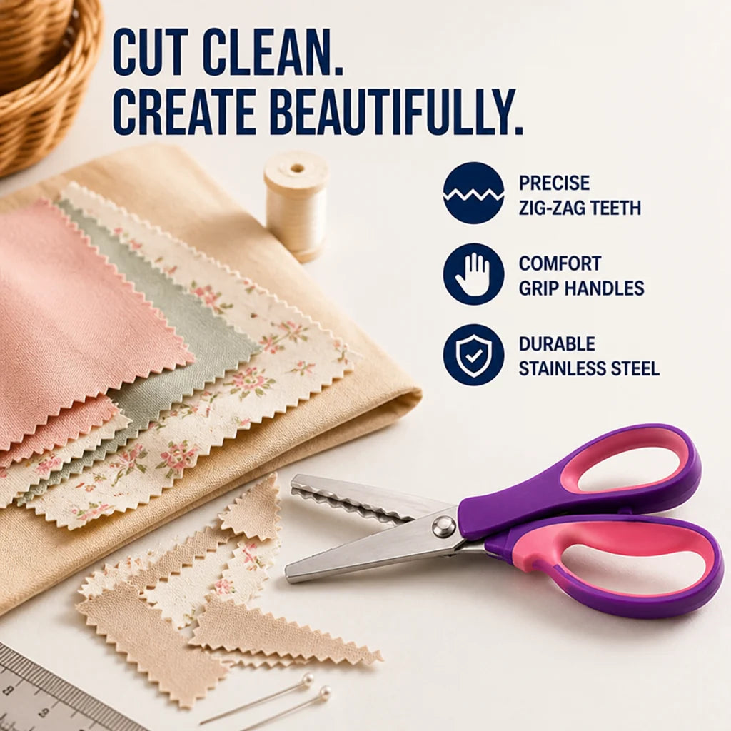 Cutella™ Pinking Shears — Master Every Cut with Effortless Precision and Fray-Free Style