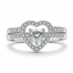 HeartWisp™ Halo Ring Set — Ignite Passion with Every Sparkling Glance
