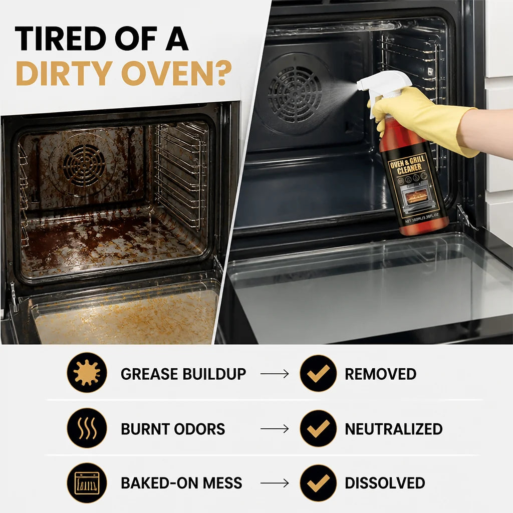 GrimeAway™ Oven & Grill Cleaner — Blast Away Grease and Odors for a Fresh, Stunning Kitchen in Minutes
