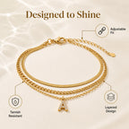 Velmora™ Gold Initial Anklets — Wear Your Unique Story with Effortless Grace