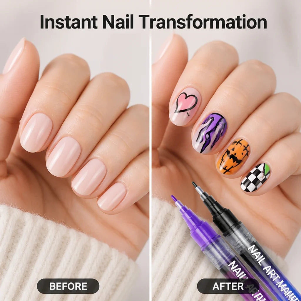 ManiSketch™ 12-Color Nail Art Marker Set — Create Jaw-Dropping Designs That Turn Heads Instantly
