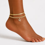 Monograméa™ Gold Initial Anklets — Wear Your Unique Story with Effortless Grace