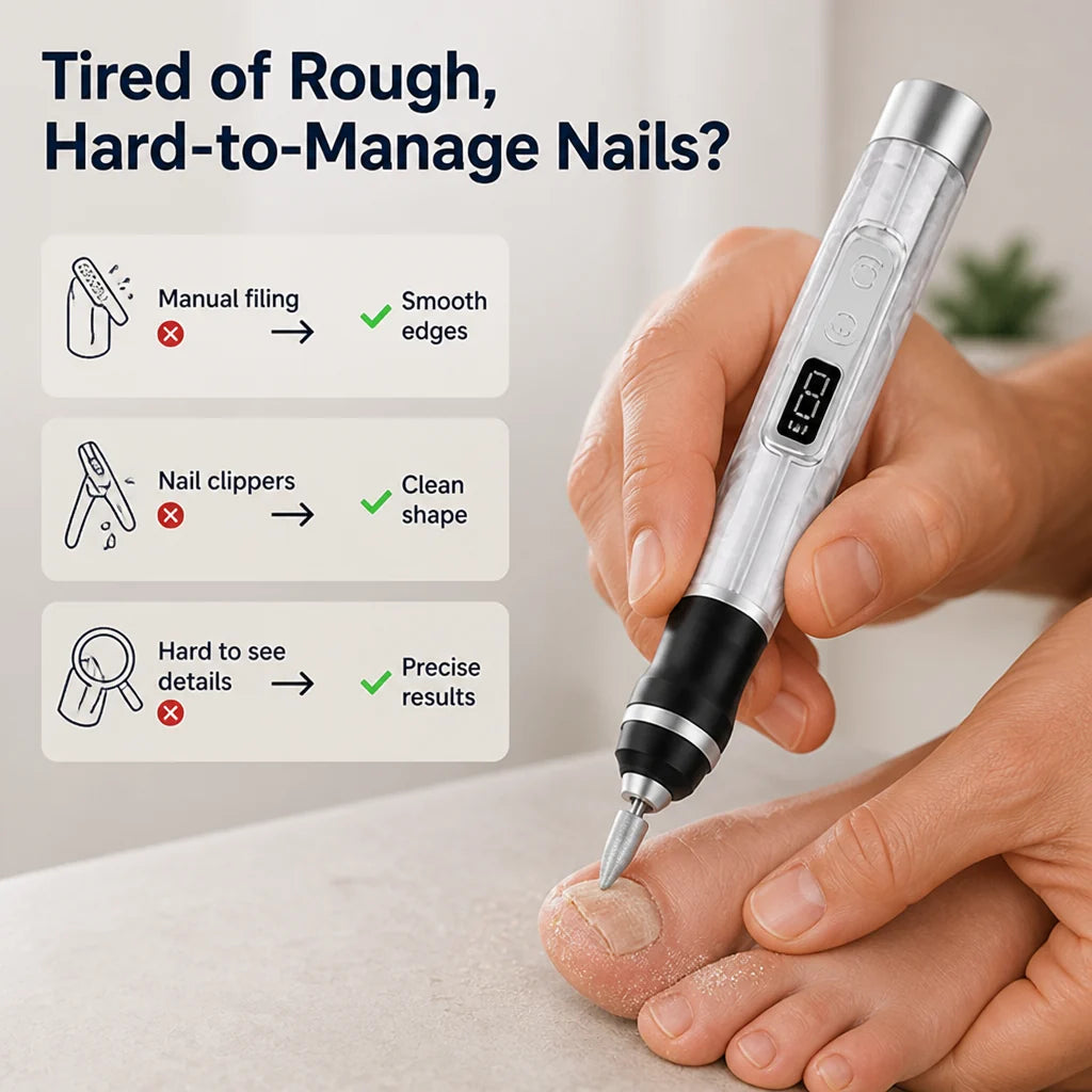 Maniqo™Electric Nail File & Callus Remover — Effortless Salon-Quality Nails That Boost Your Confidence Instantly