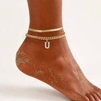 Velmora™ Gold Initial Anklets — Wear Your Unique Story with Effortless Grace