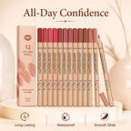 Poutelle™ 12-Shade Lip Liner Collection — Lock In All-Day Bold Beauty Without a Single Smudge