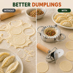 DoughPocket™ Stainless Steel Dumpling & Dough Cutter Set — Effortless Perfect Dumplings That Turn Your Kitchen Into a Celebration