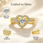 HeartWisp™ Halo Ring Set — Ignite Passion with Every Sparkling Glance