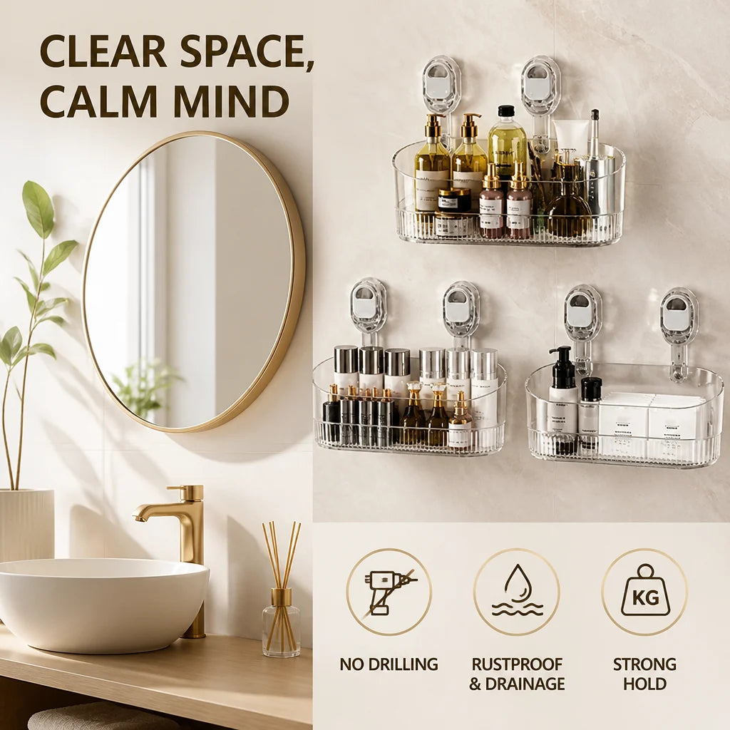 BathDock™ — Instantly Clear Chaos and Enjoy a Spotless, Stress-Free Bathroom