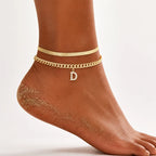 Velmora™ Gold Initial Anklets — Wear Your Unique Story with Effortless Grace
