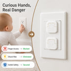 Nuvacove™ Outlet Shield Pack of 10— Instantly Lock Out Danger and Protect Your Child’s Curious Hands