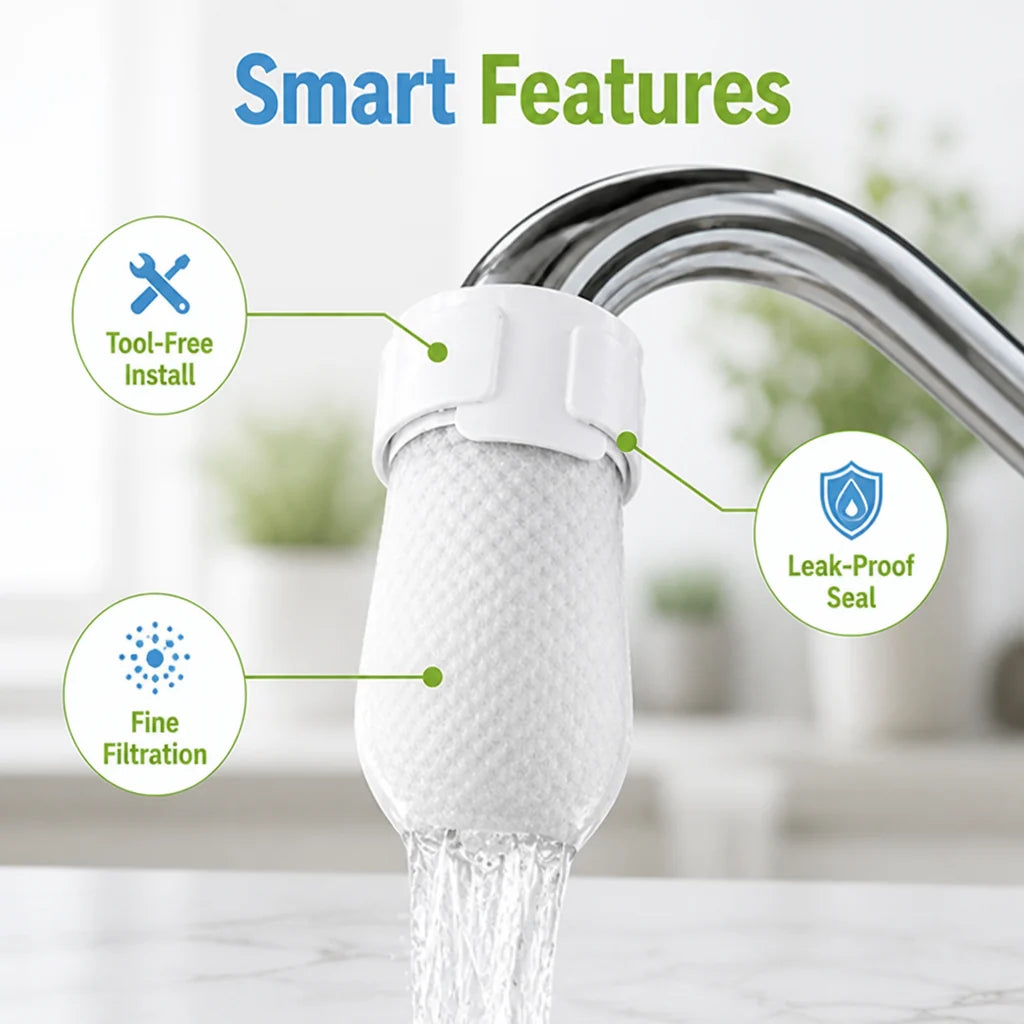 AquaVelle™ Faucet Filter — Experience Splash-Free, Crystal-Clear Water That Protects Your Family Every Day
