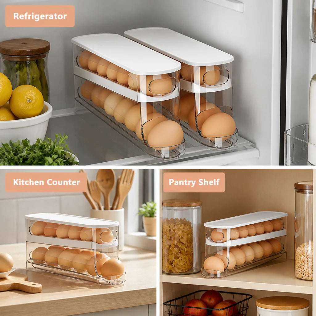 ShelfSway™ — Keep Every Egg Perfect and Your Fridge Instantly Organized