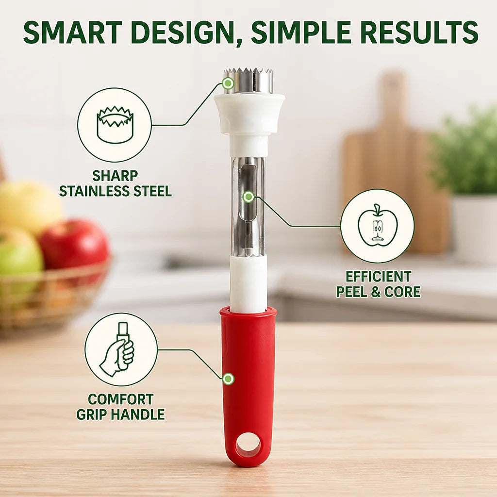 CoreSwift™ — Peel and Core Apples Instantly for Effortless Kitchen Joy