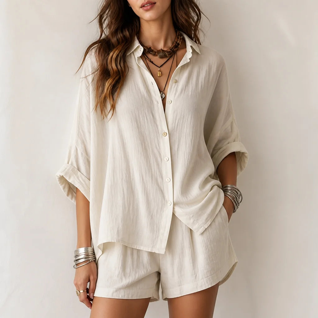 Sunnivae™ Two-Piece Lounge Set — Feel Featherlight, Flawless, and Unstoppable All Summer!