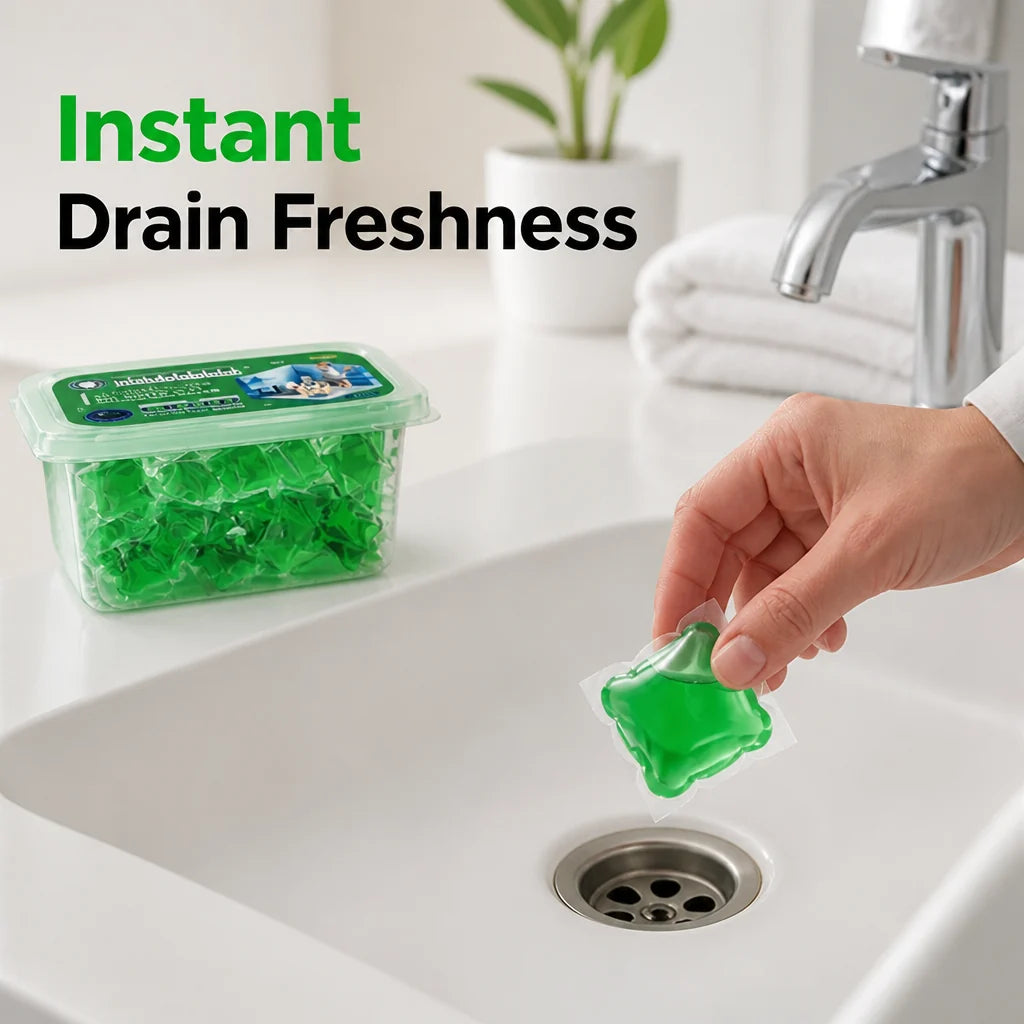 Freshora™ Pods — Instantly Erase Drain Odors and Bask in Pure, Effortless Freshness