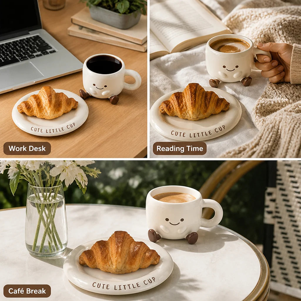 SipFable™ Cup & Saucer — Turn Every Sip Into a Smile and Uplift Your Day