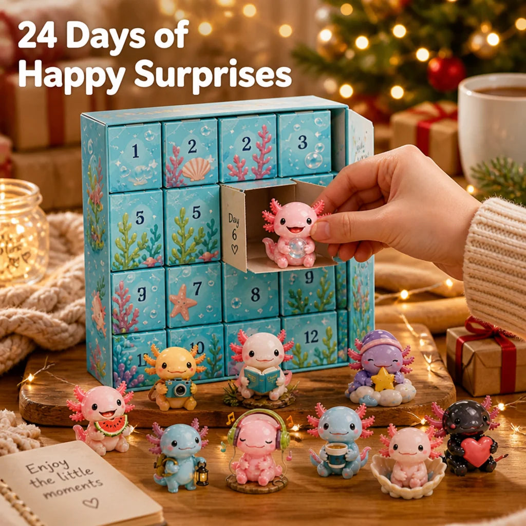 WhimsiLume™ Advent Calendar — Experience Daily Joy with 24 Magical Axolotl Surprises (24pcs)