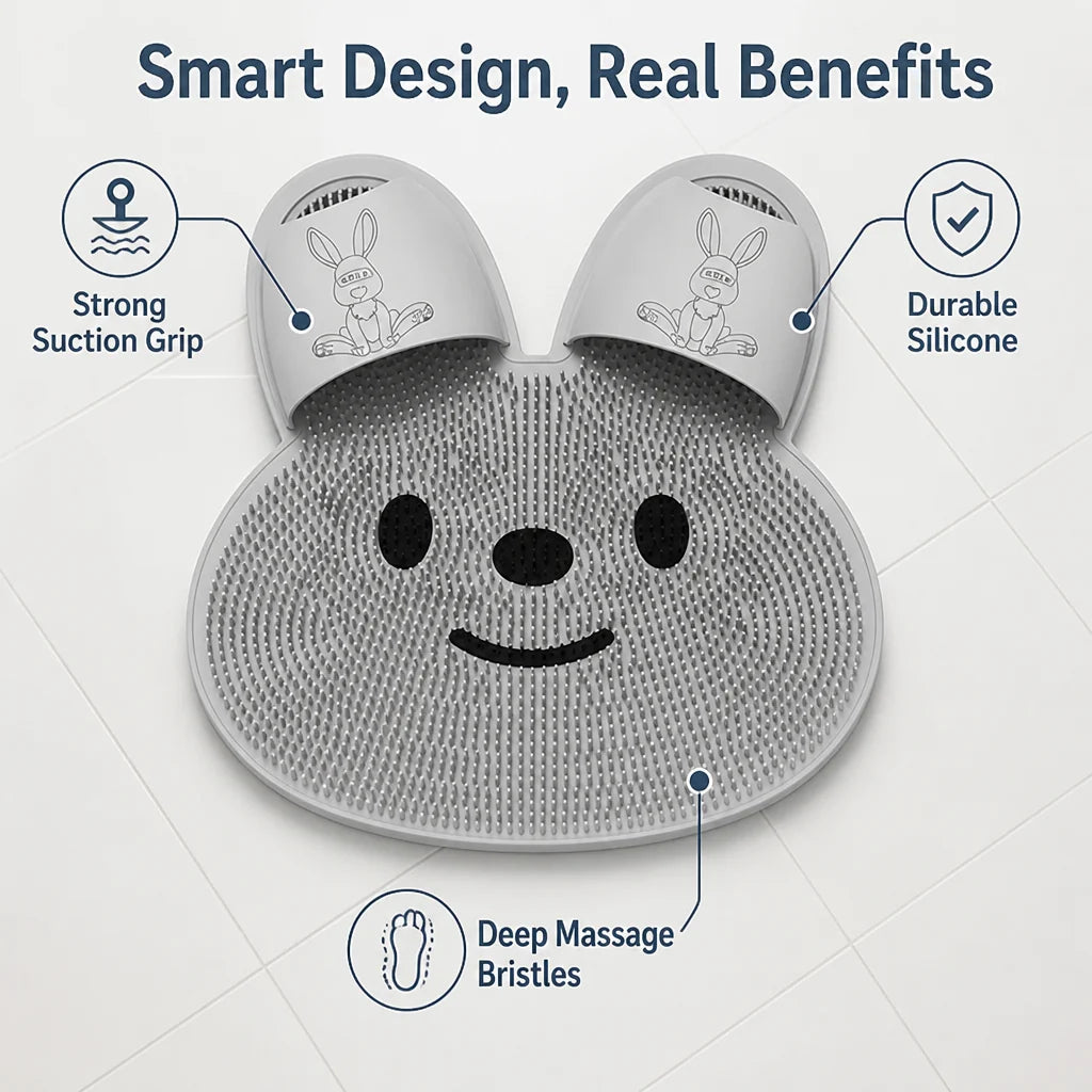 HydroSole™ Silicone Massage Mat — Turn Every Shower Into a Revitalizing Foot Spa Experience