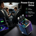 Voltrix™ 7-in-1 Retractable Car Charger — Power Every Device Fast Without the Mess or Stress