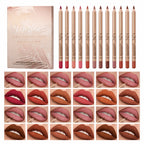Poutelle™ 12-Shade Lip Liner Collection — Lock In All-Day Bold Beauty Without a Single Smudge