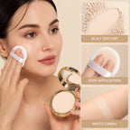 LuminaVeil™ Matte Powder Compact — Flaunt Naturally Smooth, Shine-Free Confidence All Day