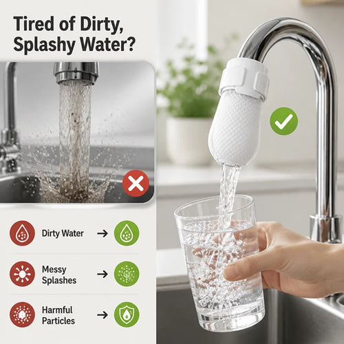 AquaVelle™ Faucet Filter — Experience Splash-Free, Crystal-Clear Water That Protects Your Family Every Day