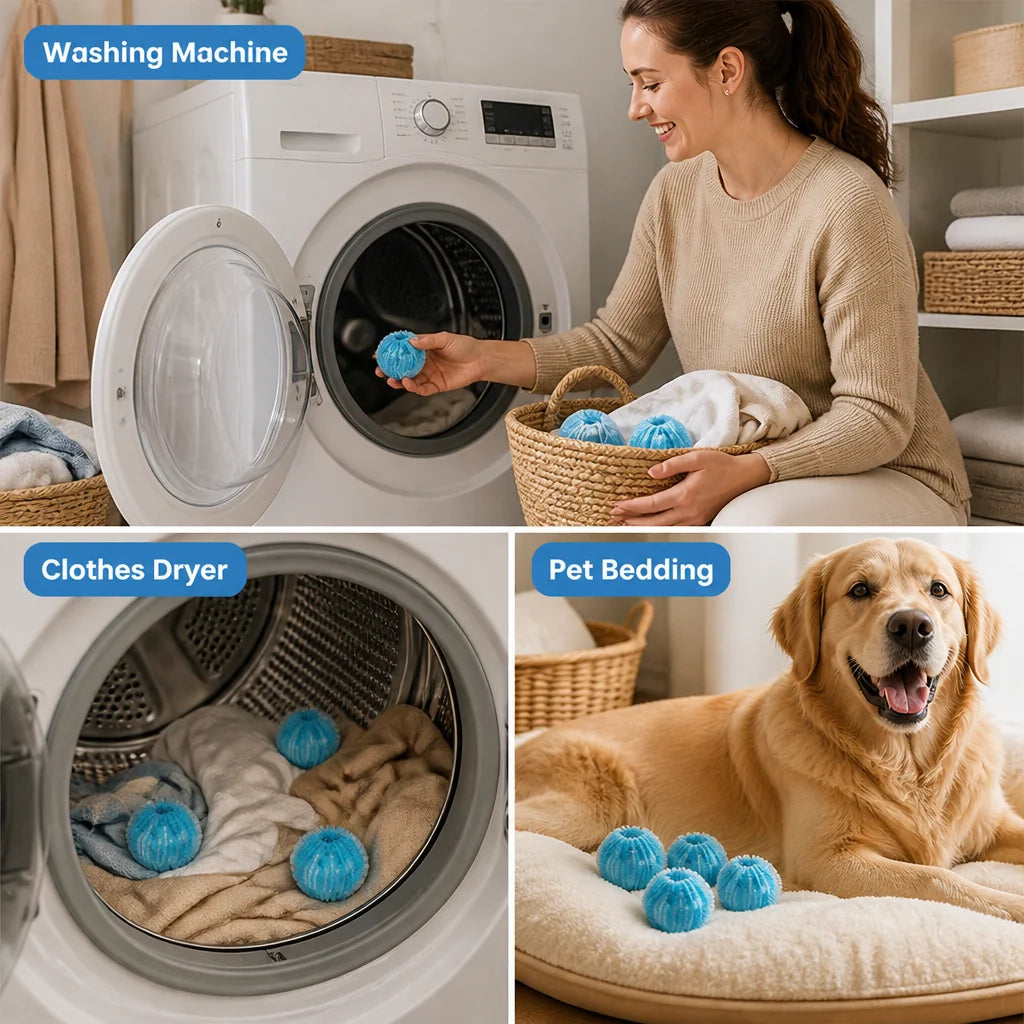 VelvetScrub™ Laundry Balls — Say Goodbye to Stubborn Pet Hair and Hello to Fresh, Flawless Clothes Every Wash