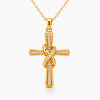 Solenne™ Gold Knot Cross Necklace — Wear Confidence That Lights Up Every Room