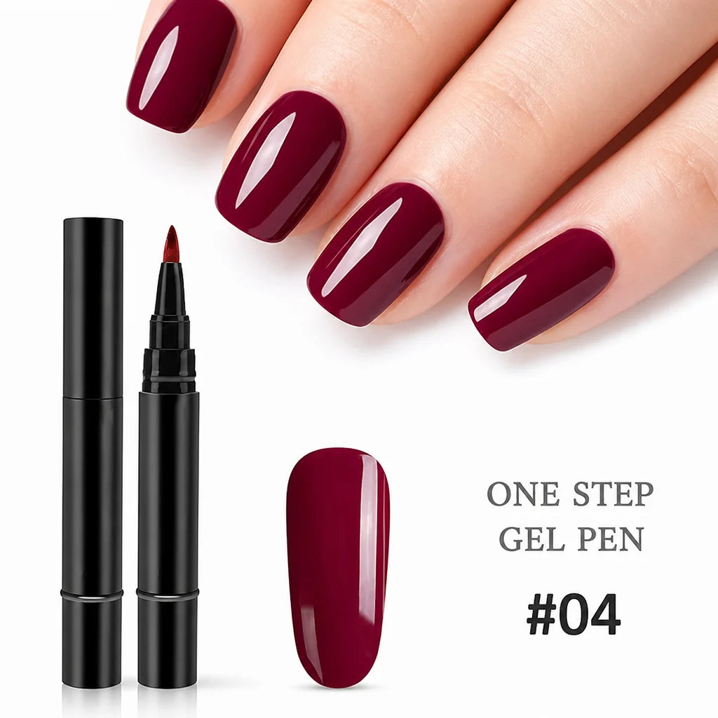 Geloria™ All-in-One Gel Pen — Flawless, Fade-Proof Nails That Shine Through Everything