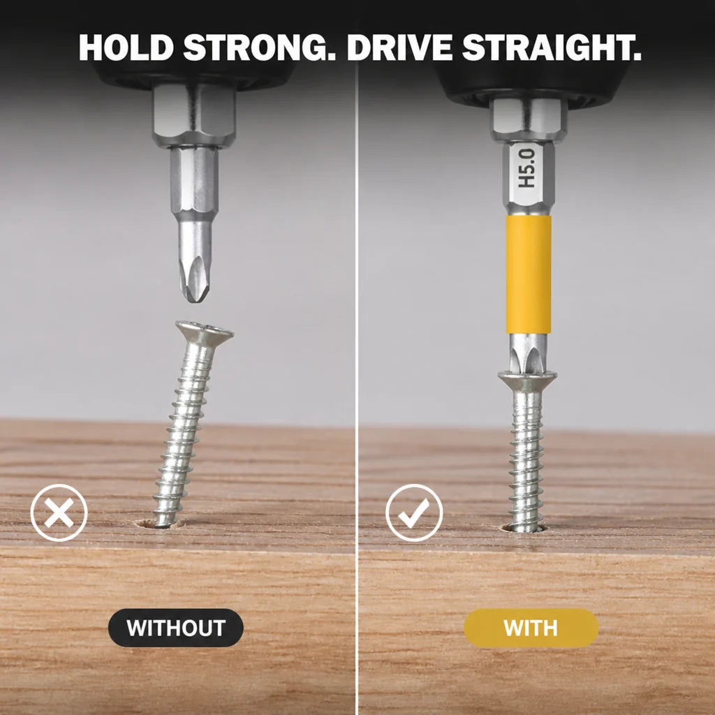 Hexivaro™ Magnetic Screwdriver Bit Set — Never Drop a Screw, Master Every Job with Confidence (8pcs)