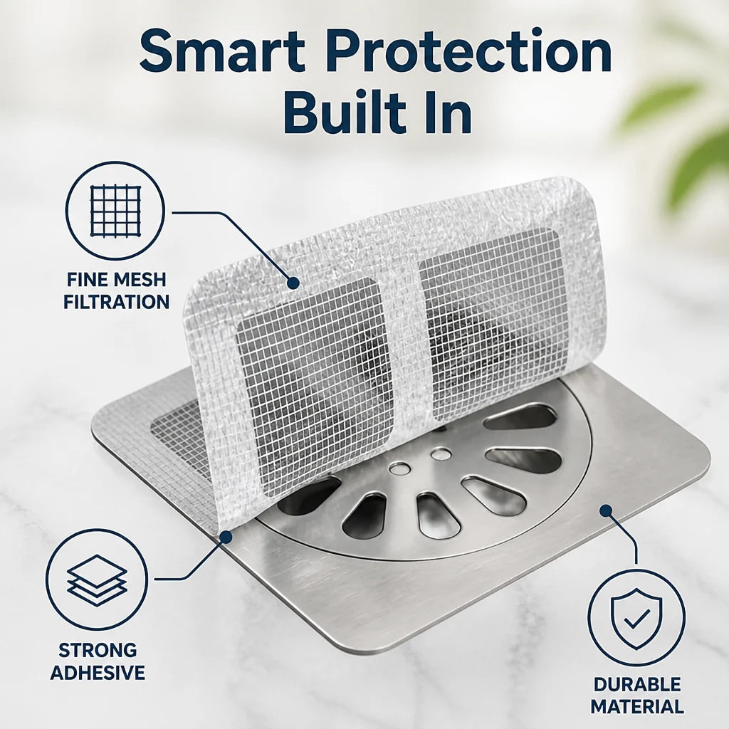 ClearFlowGuard™ — Keep Your Drains Free, Fresh, and Pest-Proof Without Lifting a Finger