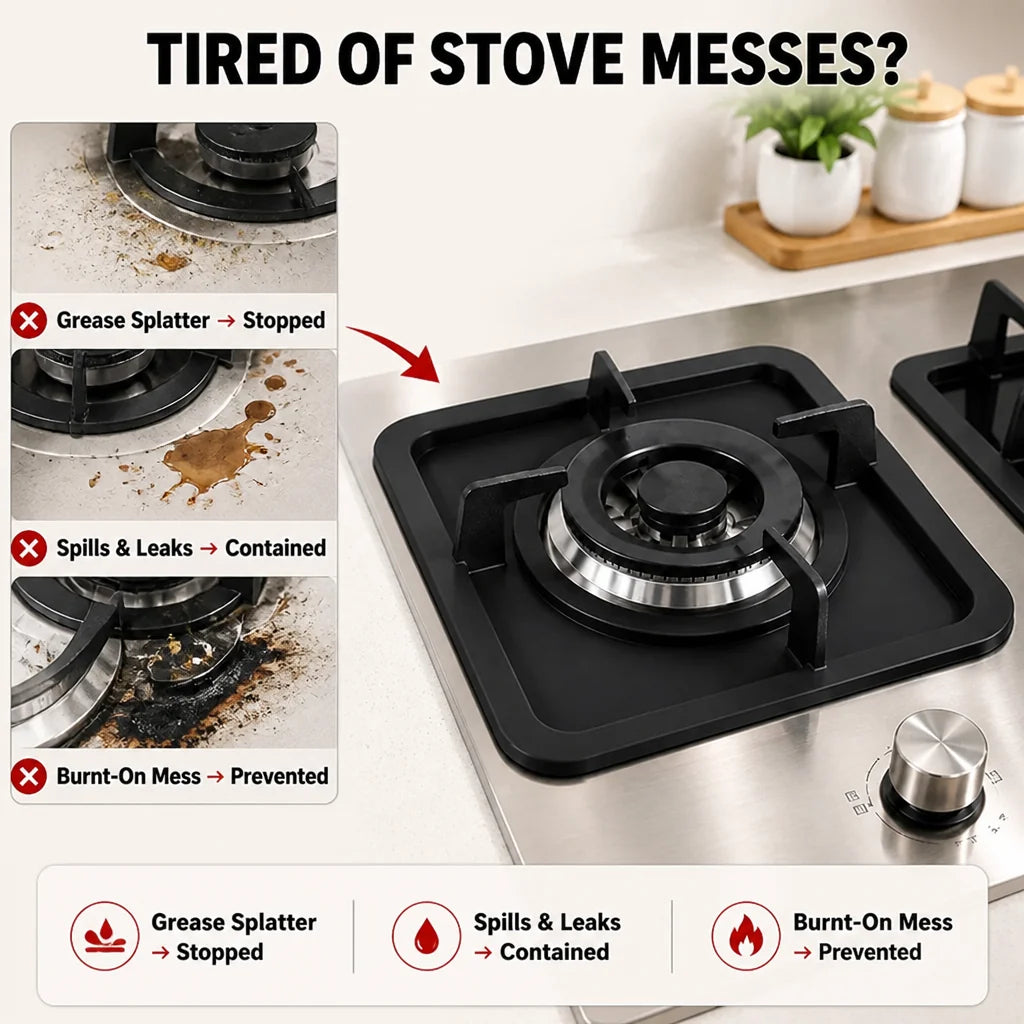 GrimeGuard™ — Keep Your Stove Spotless and Stress-Free, No Scrubbing Required