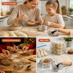DoughPocket™ Stainless Steel Dumpling & Dough Cutter Set — Effortless Perfect Dumplings That Turn Your Kitchen Into a Celebration