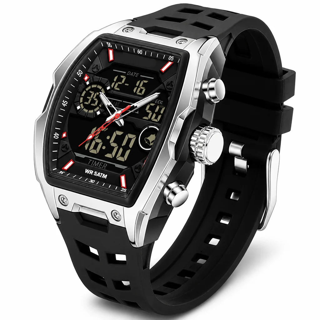 VeloQuartz™ — Own Every Second with Bold Dual-Time Precision