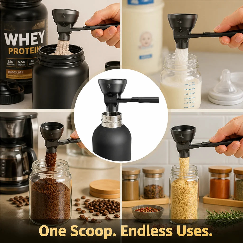 NeatDose™ Scoop — Pour Perfectly Every Time Without a Single Mess