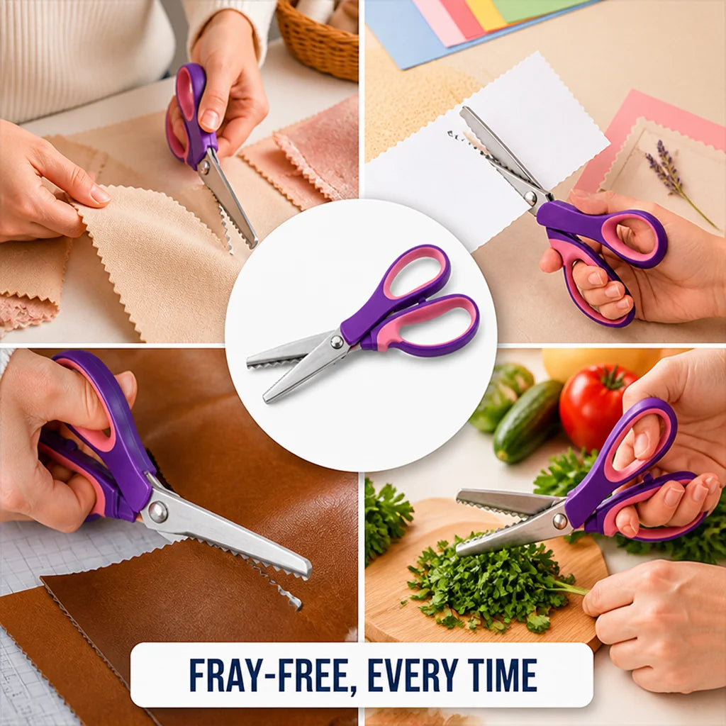 NotchCraft™ Pinking Shears — Master Every Cut with Effortless Precision and Fray-Free Style