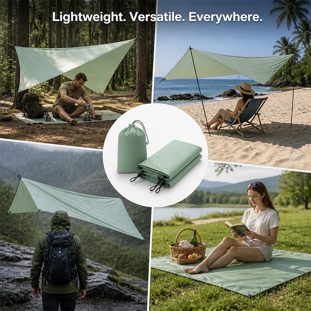 BreezeCanopy™ — Your Lightweight Fortress Against Sun and Surprise Showers