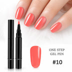 Geloria™ All-in-One Gel Pen — Flawless, Fade-Proof Nails That Shine Through Everything