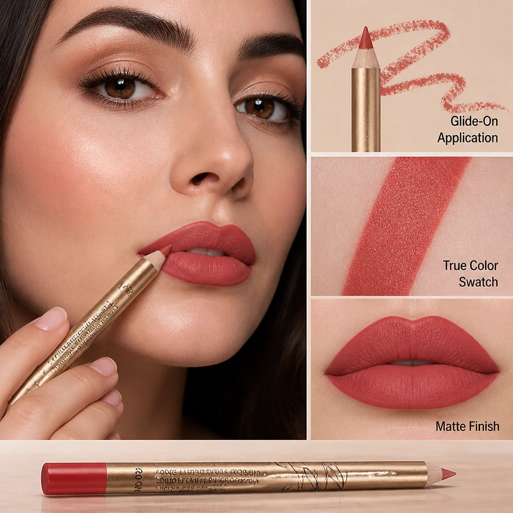 Poutelle™ 12-Shade Lip Liner Collection — Lock In All-Day Bold Beauty Without a Single Smudge