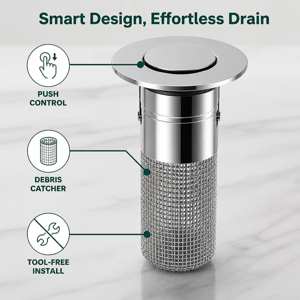 ClearFlowGuard™ — End Drain Drama and Enjoy a Smooth, Stress-Free Bathroom Every Day