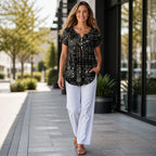 Lunessa™ V-Neck Top — Breeze Through Your Day in Effortless Cool Confidence