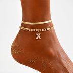 Monograméa™ Gold Initial Anklets — Wear Your Unique Story with Effortless Grace