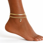 Velmora™ Gold Initial Anklets — Wear Your Unique Story with Effortless Grace