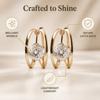 Calyvre™ Double Hoop Earrings — Command Every Room with Effortless Glow and Weightless Confidence